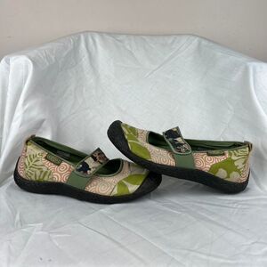 KEEN Floral Mary Jane Textile Slip On Wide Strap Shoes Women's 8 US